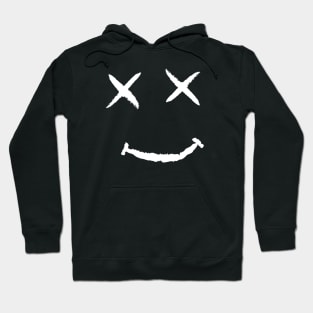 R.I.P. Happy Face Funny White Print Hoodie